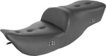 Saddlemen Heated Roadsofa Pillow Top Seat For Harley Davidson FLHR 1340 1997-1998 77.5 cm Long - Black