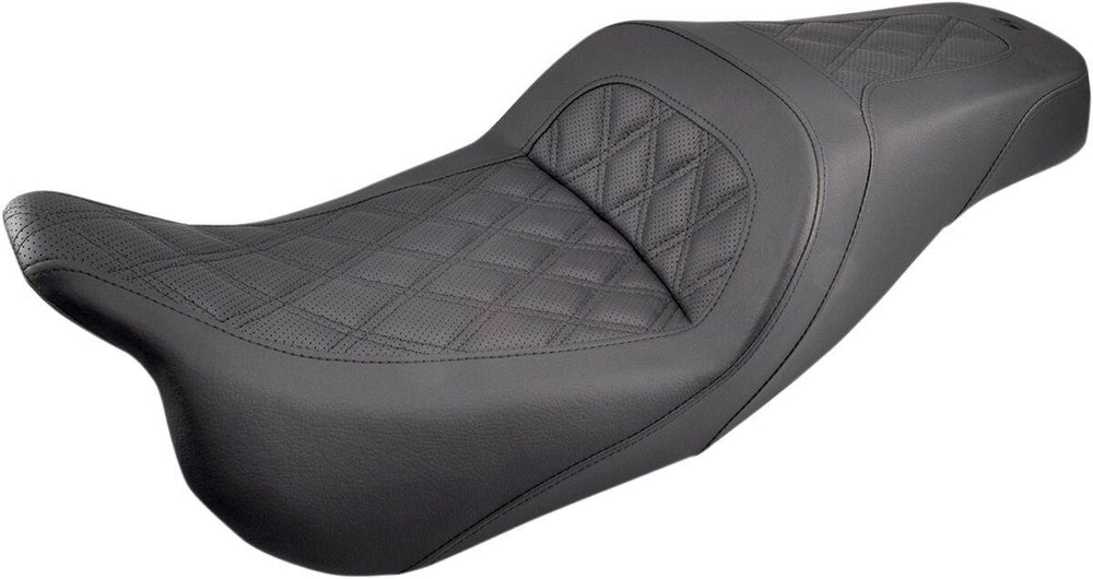 Saddlemen Slim Lattice Stitched Seat For Harley Davidson FLHR 1584 2007-2008 - Black