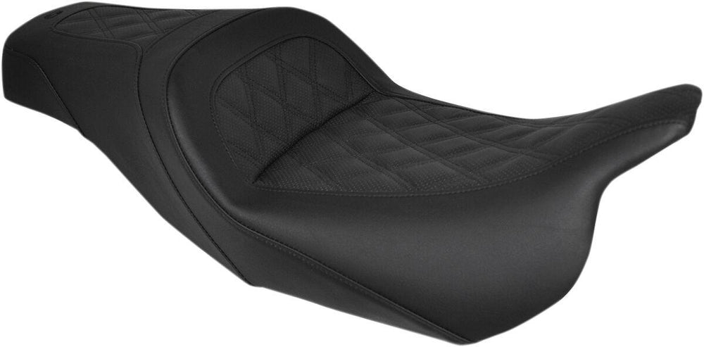 Saddlemen Slim Lattice Stitched Seat For Harley Davidson FLHR 1584 2007-2008 - Black