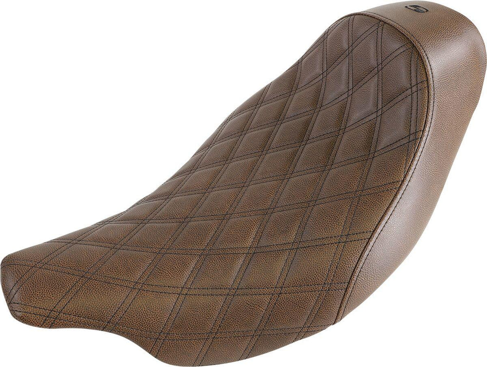 Saddlemen Renegade Lattice Stitch Solo Seat For Harley Davidson FLHR 1584 2007-2008 - Brown