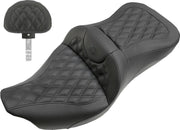Saddlemen Extended Reach RoadSofa Lattice Stitched Seat For Harley Davidson FLHR 1584 2007-2008 - Black