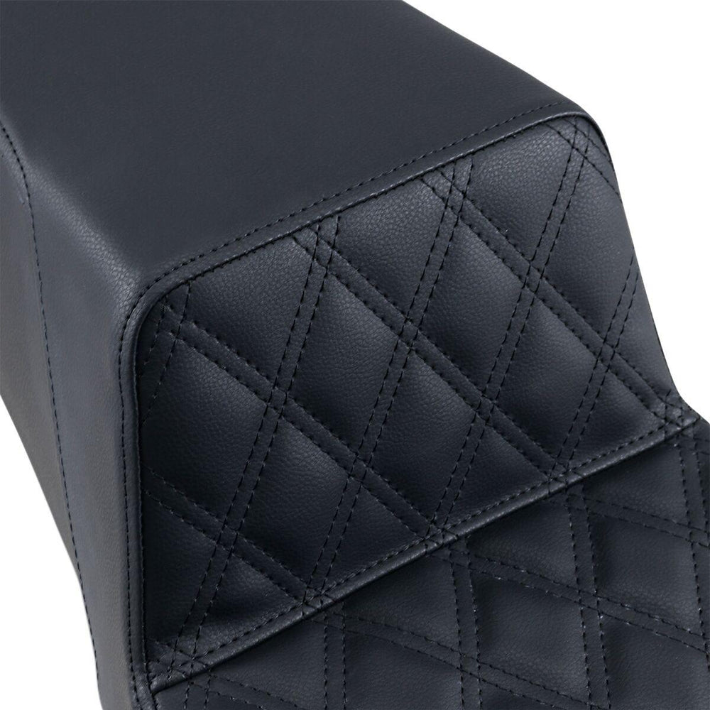 Saddlemen Front Lattice Stitch Step Up Seat For Harley Davidson FLHR 1340 1997-1998 - Black