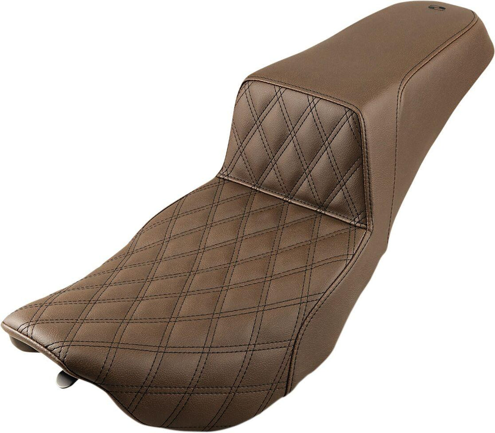 Saddlemen Front Lattice Stitch Step Up Seat For Harley Davidson FLHR 1340 1997-1998 - Brown