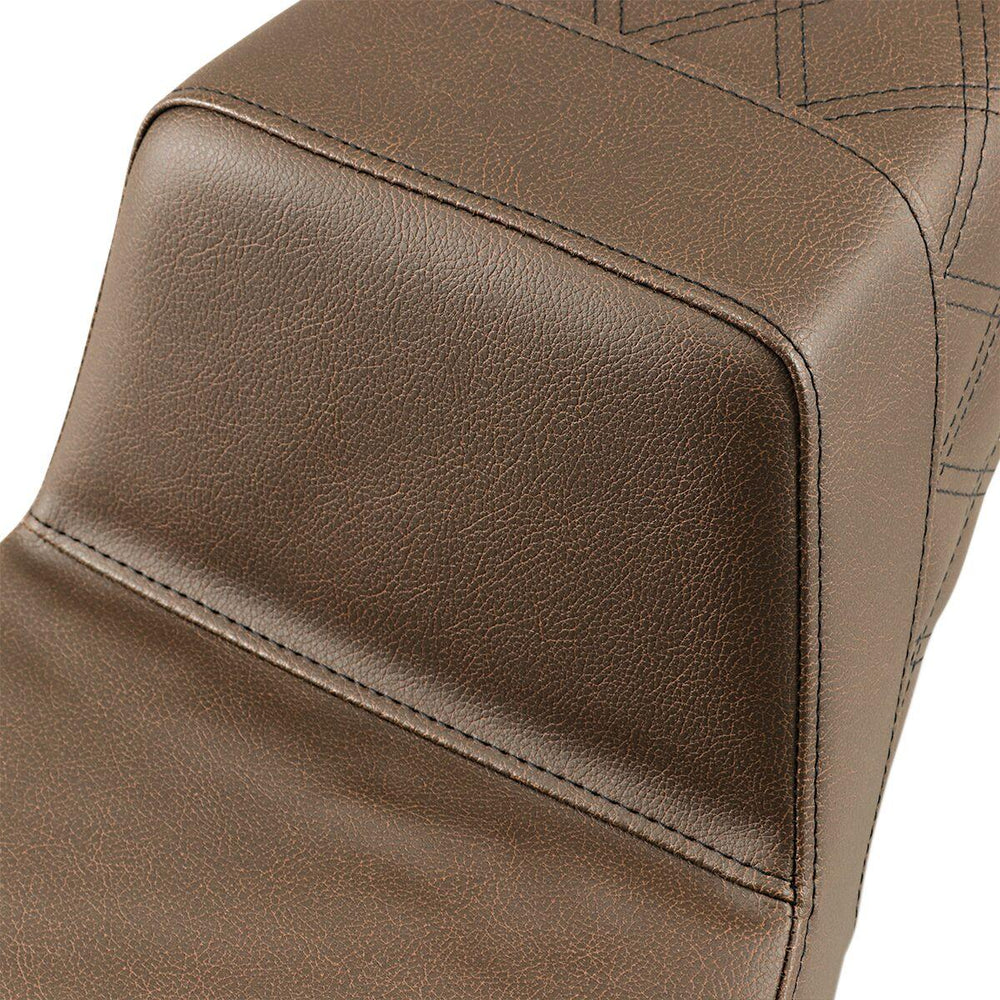 Saddlemen Rear Lattice Stitch Step Up Seat For Harley Davidson FLHR 1340 1997-1998 - Brown
