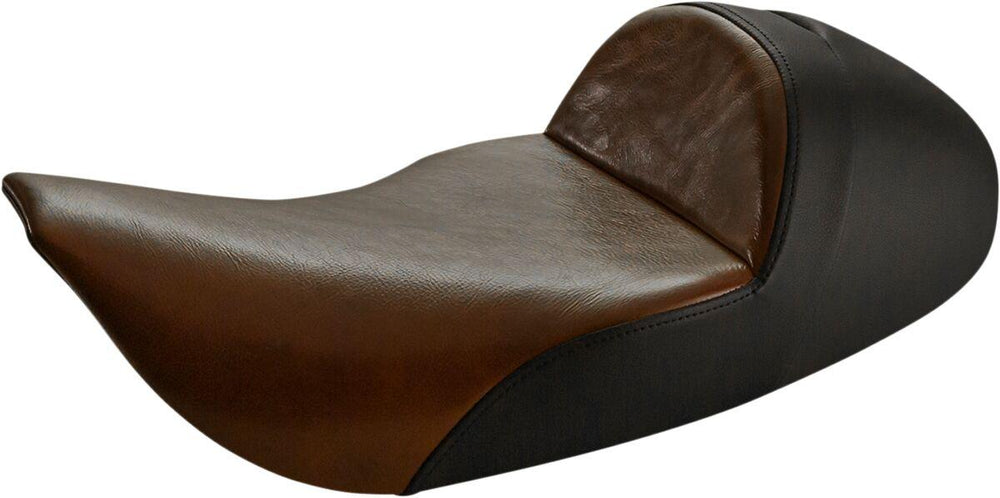 Saddlemen Lariat Low Smooth Solo Seat For Harley Davidson FLHR 1340 1997-1998 - Brown Distressed