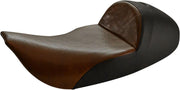 Saddlemen Lariat Low Smooth Solo Seat For Harley Davidson FLHR 1340 1997-1998 - Brown Distressed