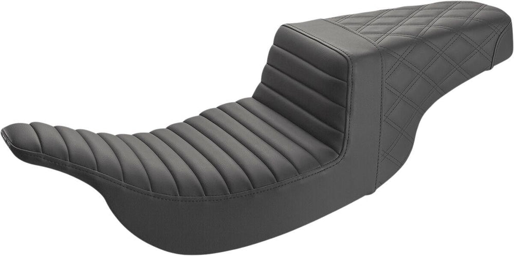 Saddlemen Front Tuck-n-Roll Step Up Seat For Harley Davidson FLHT 1340 1997-1998 - Black