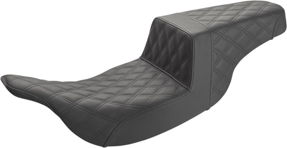 Saddlemen Full Lattice Stitch Step Up Seat For Harley Davidson FLHT 1340 1997-1998 - Black