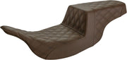 Saddlemen Full Lattice Stitch Step Up Seat For Harley Davidson FLHT 1340 1997-1998 - Brown