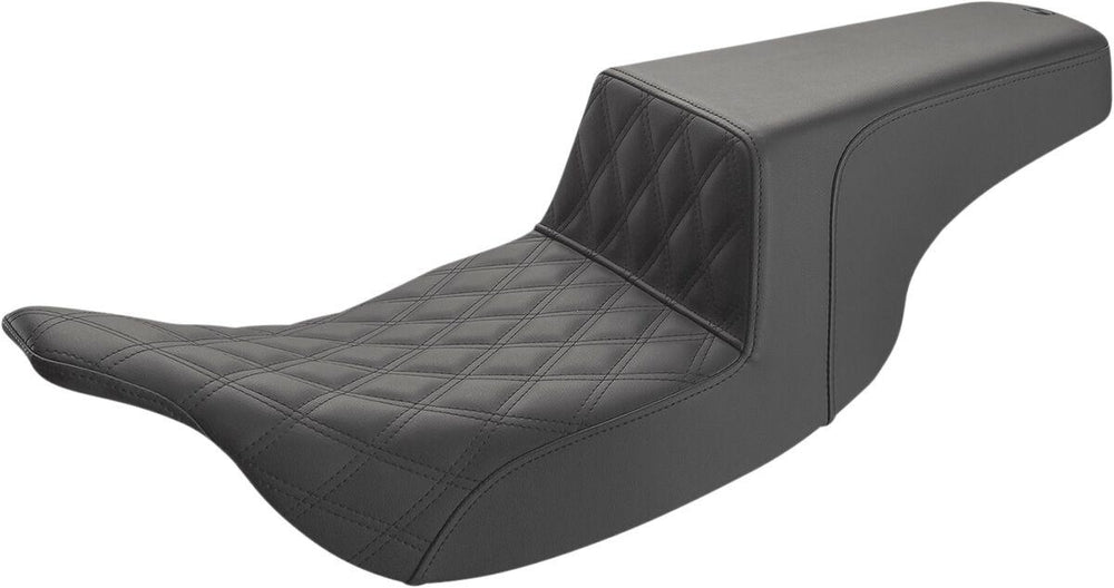 Saddlemen Front Lattice Stitch Step Up Seat For Harley Davidson FLHT 1340 1997-1998 - Black
