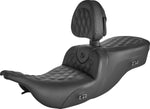 Saddlemen Heated Roadsofa Lattice Stitched Seat For Harley Davidson FLHT 1340 1997-1998 - Black