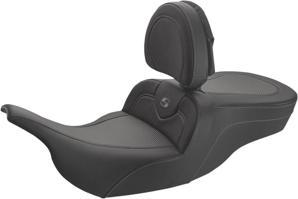 Saddlemen Roadsofa Carbon Fibre Seat For Harley Davidson FLHT 1340 1997-1998 - Black