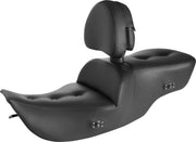 Saddlemen Heated Roadsofa Pillow Top Seat For Harley Davidson FLHT 1340 1997-1998 - Black