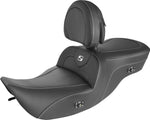 Saddlemen Heated Roadsofa Carbon Fibre Seat For Harley Davidson FLHR 1340 1997-1998 - Black