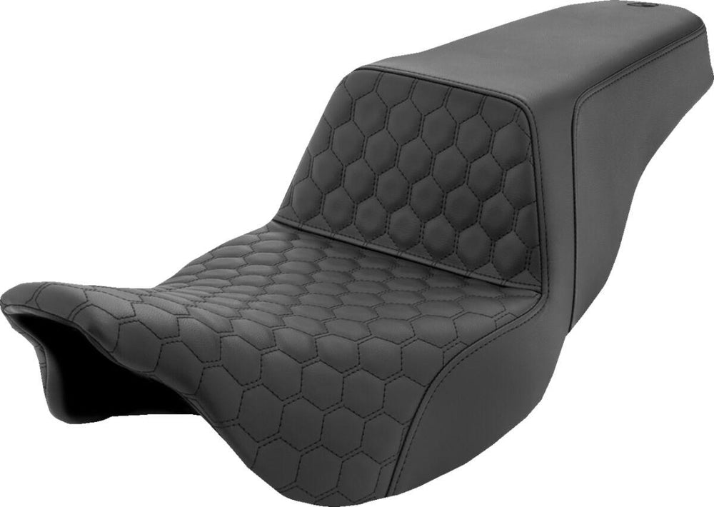 Saddlemen Honeycomb Step Up Seat For Harley Davidson FLH 1868 2021 - Black