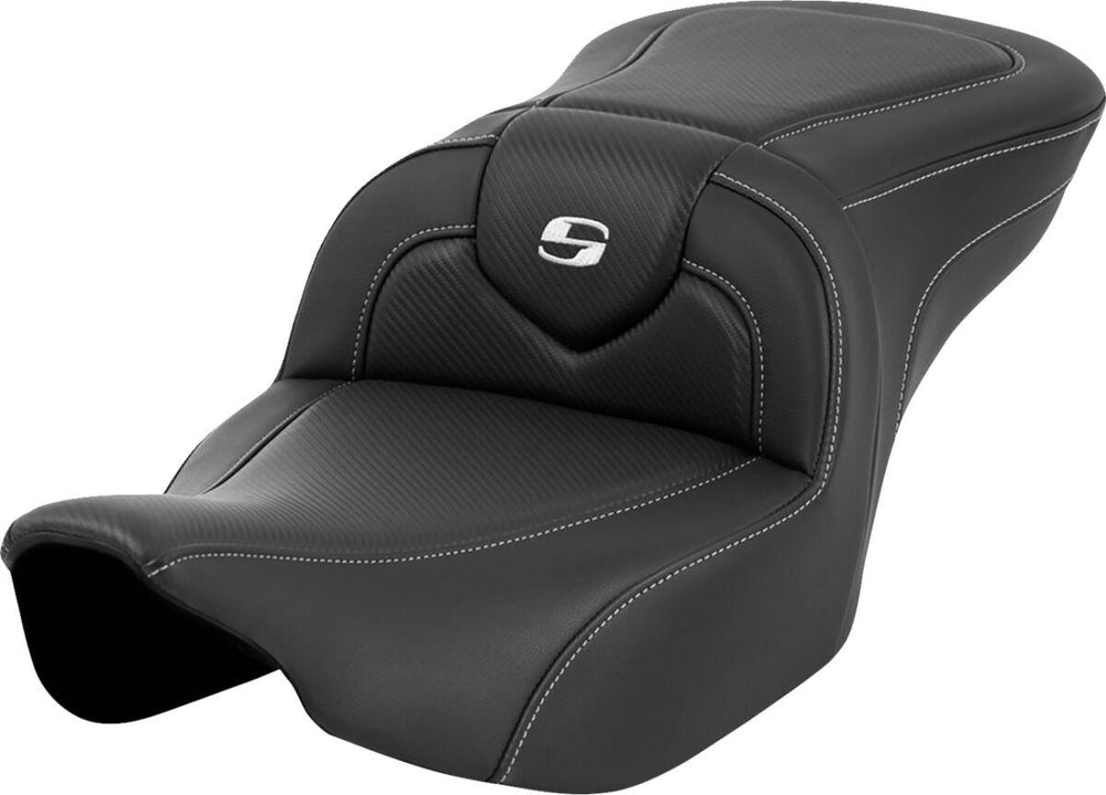 Saddlemen Roadsofa Carbon Fibre Seat For Harley Davidson FLHX 1923 2024-2026 - Black (Driver Seat Length: 40.5 cm)
