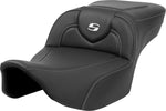Saddlemen Roadsofa Extended Reach Carbon Fibre Weave Seat For Harley Davidson FLHXSE 1977 2023-2024 - Black