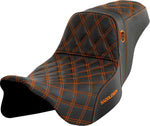 Saddlemen Pro Series SDC Performance Grip Carbon Seat For Harley Davidson FLHFB 1868 2023 - Black/Orange