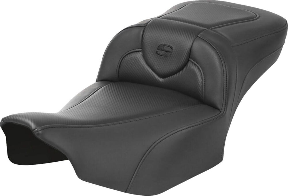 Saddlemen Roadsofa Extended Reach Carbon Weave Seat For Harley Davidson FLHX 1923 2024 - Black