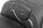 Saddlemen Roadsofa Extended Reach Carbon Weave Seat For Harley Davidson FLHX 1923 2024 - Black