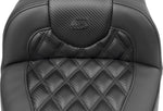 Saddlemen Roadsofa Extended Reach Carbon Fibre Seat For Harley Davidson FLHX 1923 2024 - Black