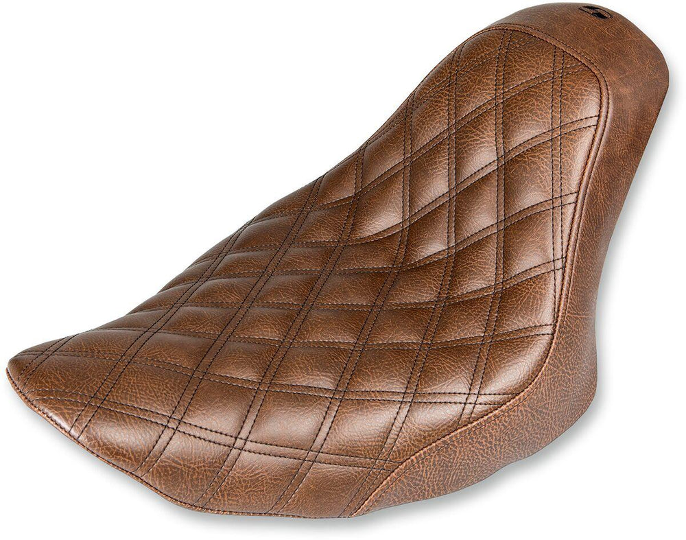 Saddlemen Renegade Lattice Stitch Solo Seat For Harley Davidson FLSTF 1584 2007-2010 - Brown