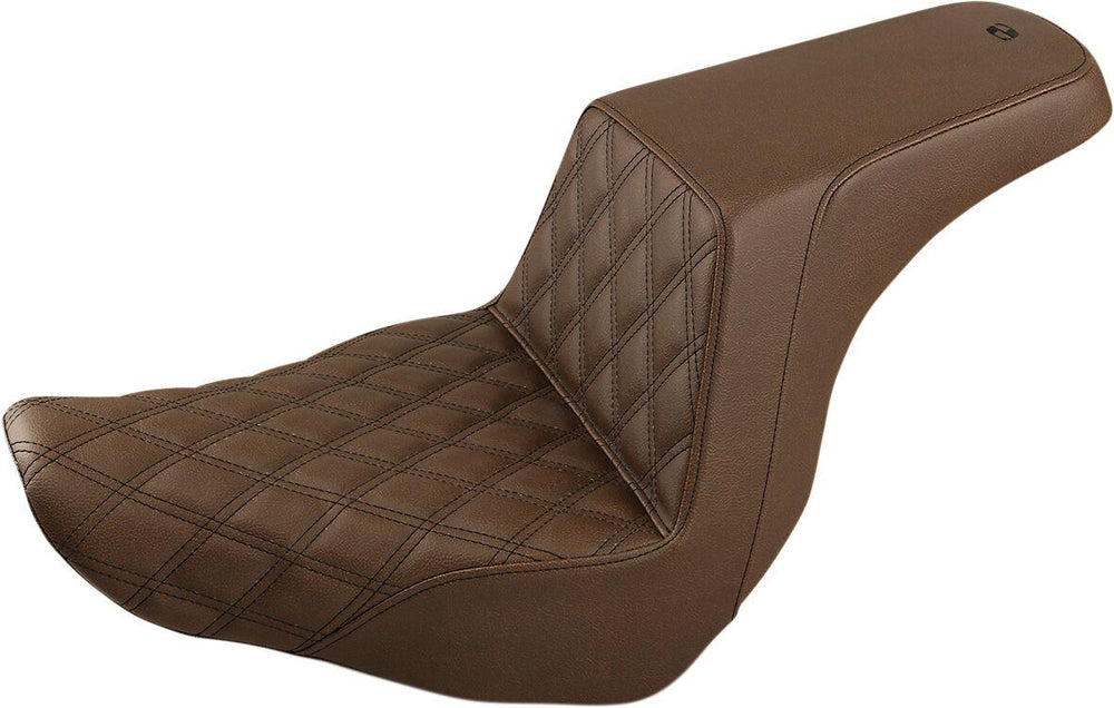 Saddlemen Step Up Front Lattice Stitch Seat For Harley Davidson FLSB 1750 2018-2024 - Brown