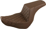 Saddlemen Step Up Front Lattice Stitch Seat For Harley Davidson FLSB 1750 2018-2024 - Brown