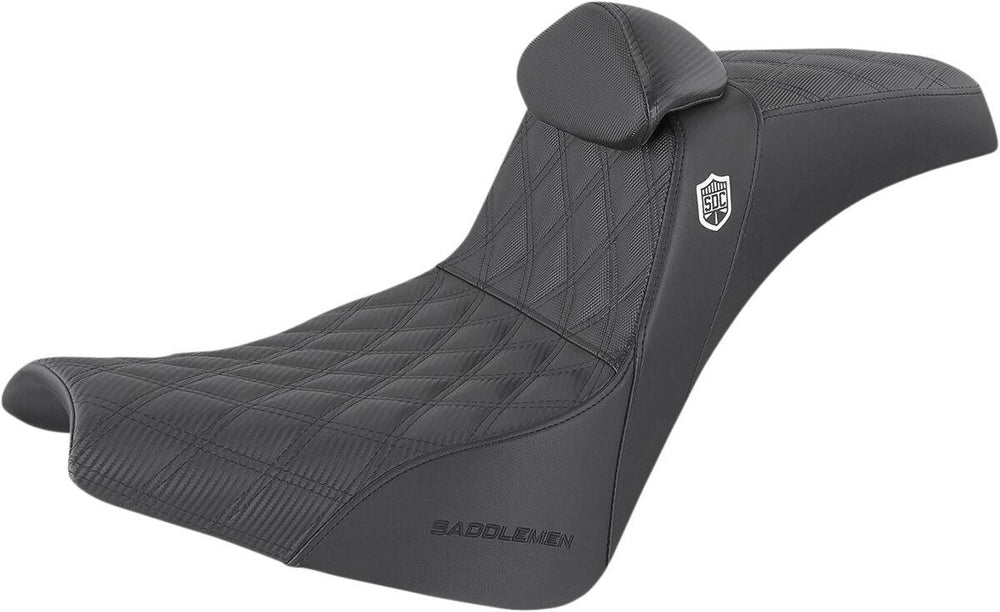 Saddlemen Pro Series SDC Performance Grip Seat With Backrest For Harley Davidson FXBB 1750 2018-2020 - Black