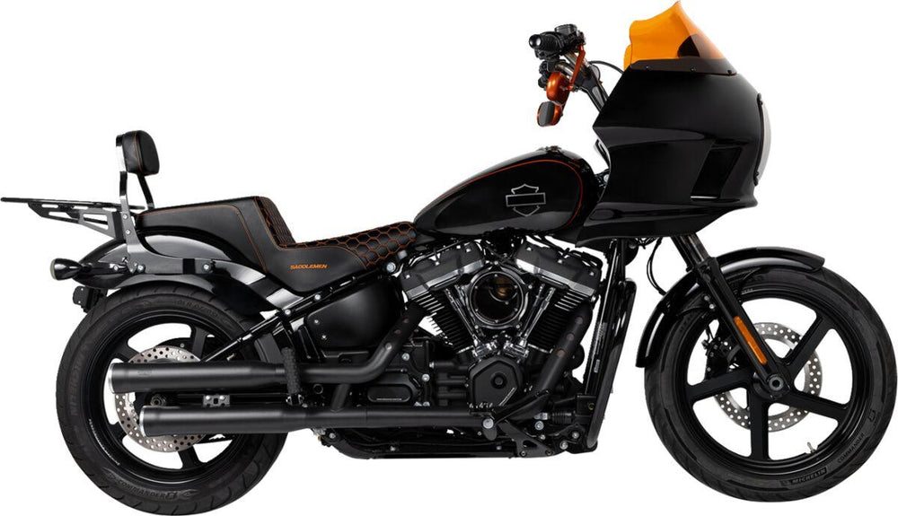 Saddlemen Honeycomb Step Up Seat For Harley Davidson FXBB 1750 2018-2020 - Black