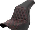 Saddlemen Lattice Stitch Step Up Seat For Harley Davidson FLSB 1750 2018-2024 - Black Red