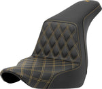 Saddlemen Lattice Stitch Step Up Seat For Harley Davidson FLSB 1750 2018-2024 - Black Gold