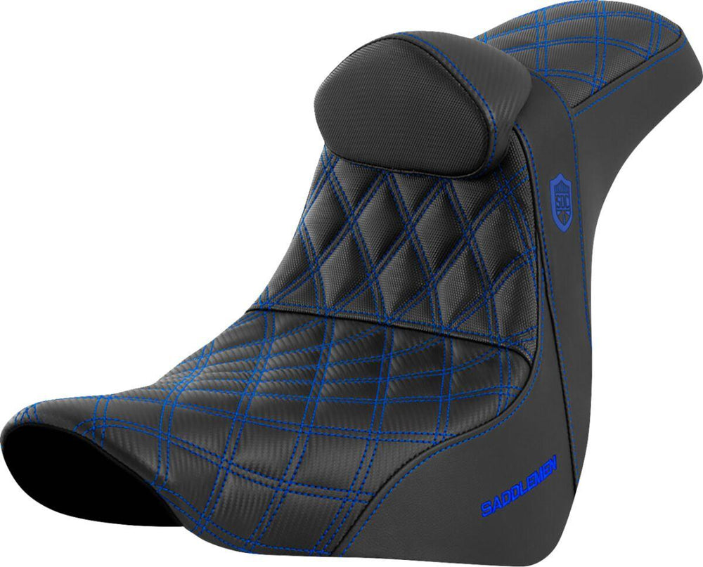 Saddlemen Pro Series SDC Performance Grip Seat For Harley Davidson FLSB 1750 2018-2020 - Black Blue