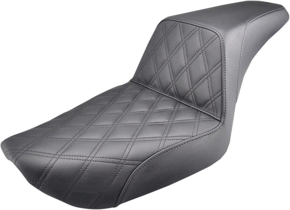 Saddlemen Step Up Front Lattice Stitch Seat For Harley Davidson FXD 1340 1996-1998 - Black
