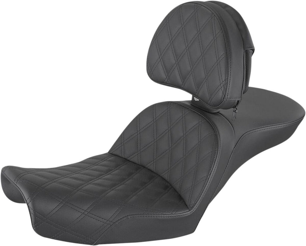 Saddlemen Explorer Lattice Stitch Seat For Harley Davidson FXD 1340 1996-1998 - Black