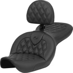 Saddlemen RoadSofa Standard Reach Seat For Harley Davidson FXDWG1340 1996-1998 Lattice Stitched - Black