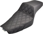 Saddlemen Step Up Front Lattice Seat For Harley Davidson XL 1200 C 2007-2020 - Black