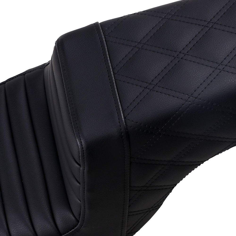 Saddlemen Step Up Front Tuck-n-Roll Seat For Harley Davidson XL 1200 C 2004-2020 - Black
