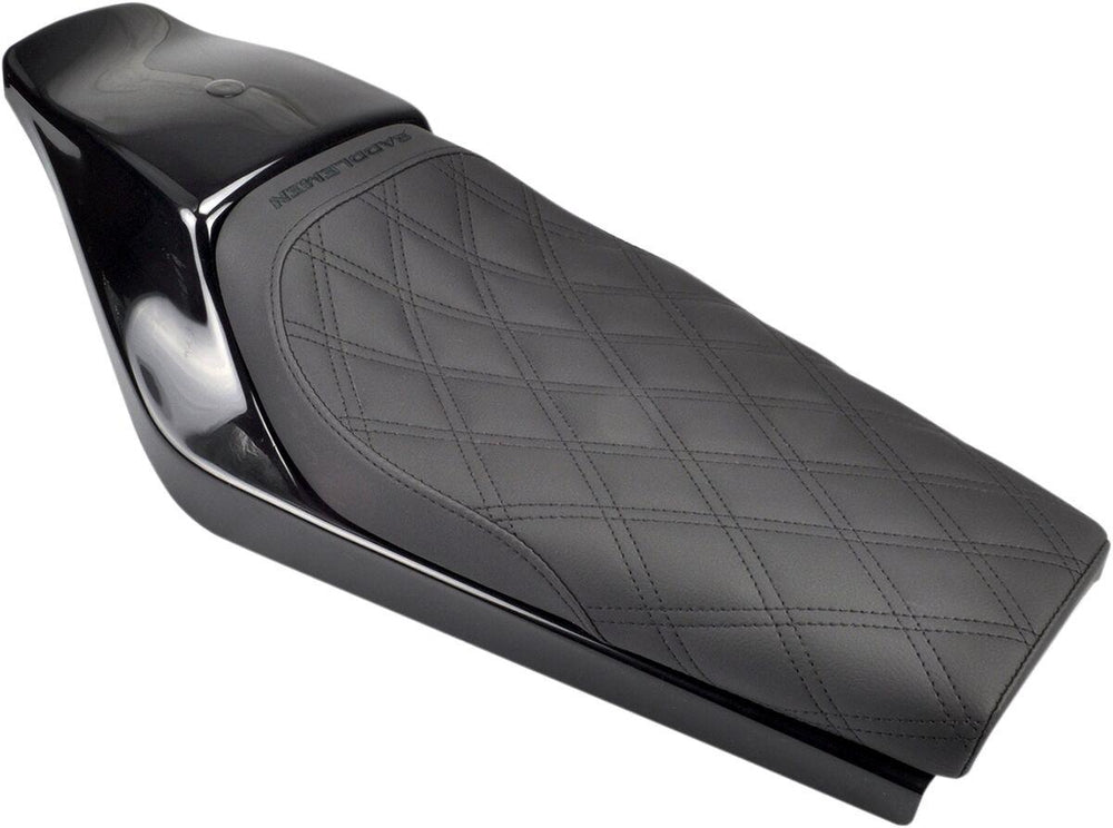 Saddlemen Tracker Solo Lattice Stitched Seat For Harley Davidson XL 1200 C 1996-2003 - Black