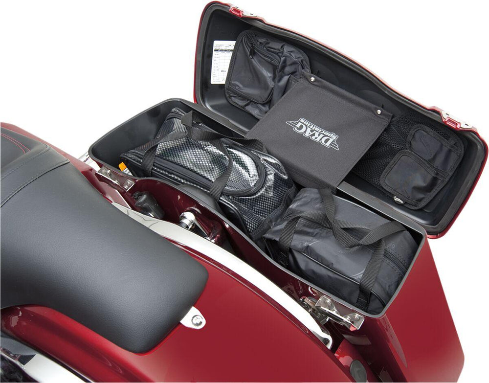 Saddlemen Saddlebag Lid Organizer Set For Harley Davidson FLHR 1340 1994-1998 - Black