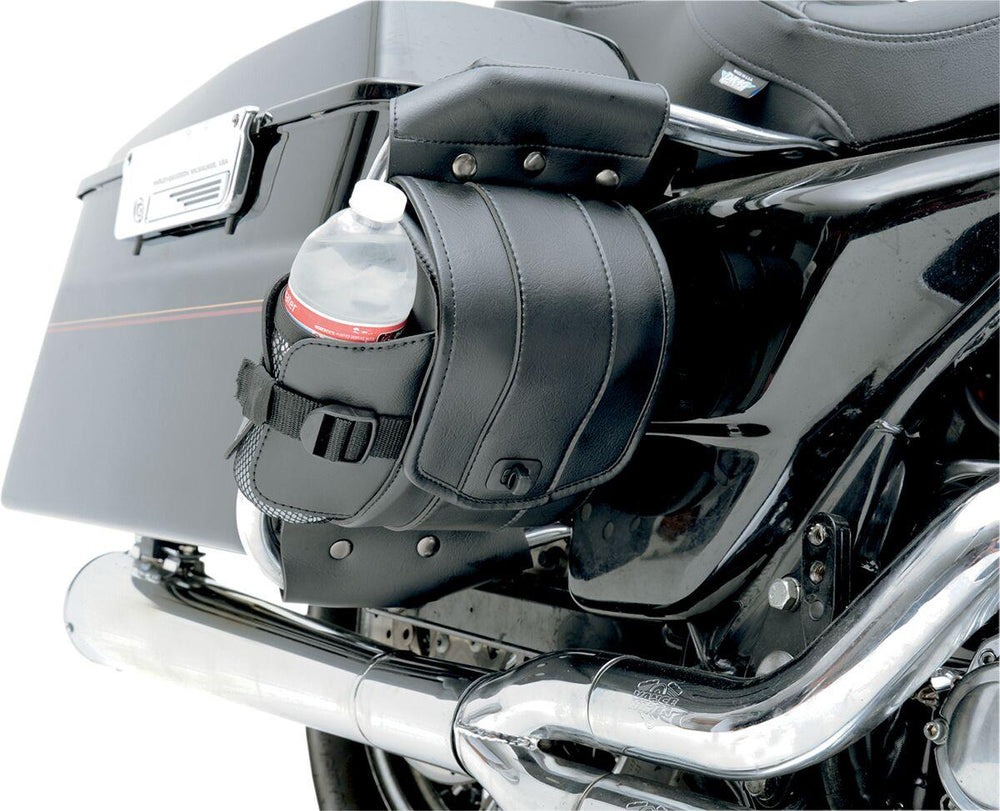 Saddlemen Cruisn Deluxe Saddlebag Guard Bag Set For Harley Davidson FLHR 1340 1994-1998 - Black Grey