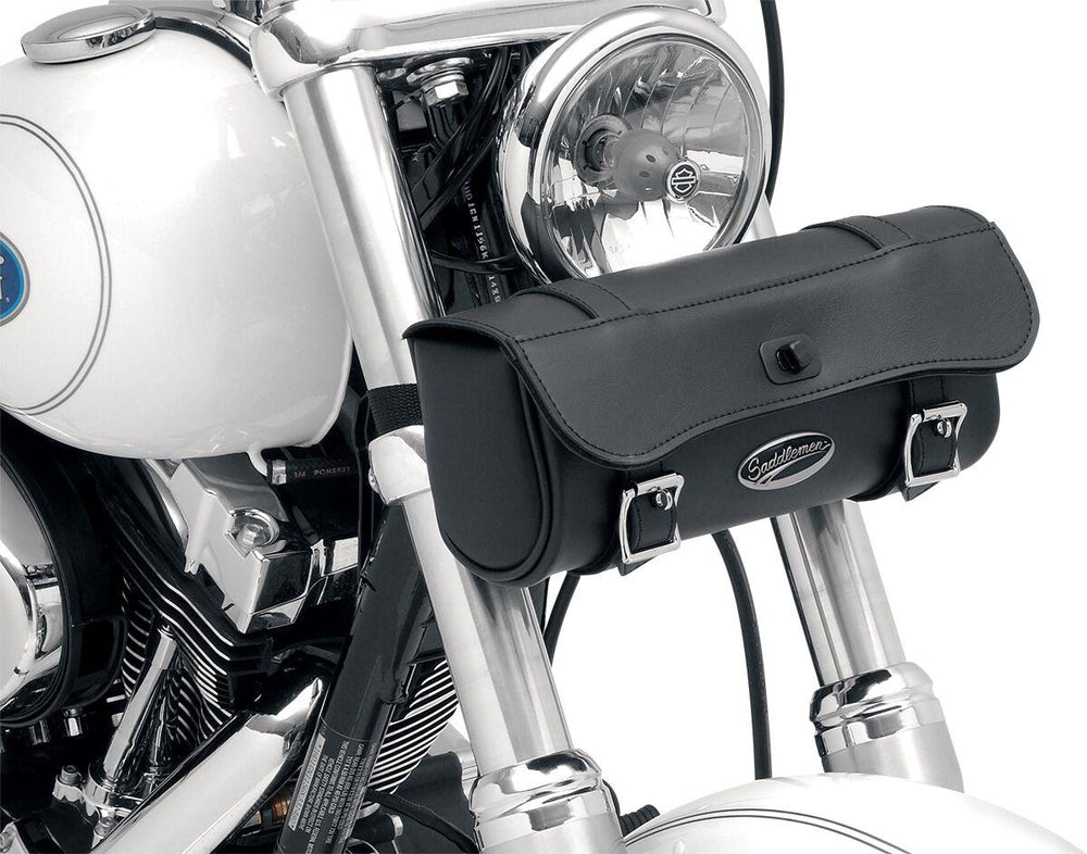 Saddlemen Drifter Front Tool Bag - Black/Chrome 8"
