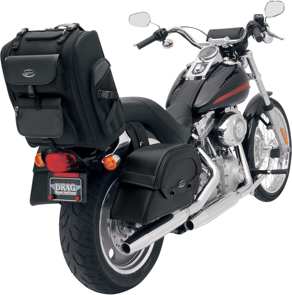 Saddlemen S2200E Expandable Rear Sissy Bar Bag - Black/36.1L
