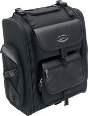 Saddlemen S2200E Expandable Rear Sissy Bar Bag - Black/36.1L
