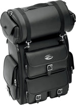 Saddlemen EX2200 Sissy Bar Bag with Roll Bag For Harley Davidson FLD 1690 2012 - Black Chrome
