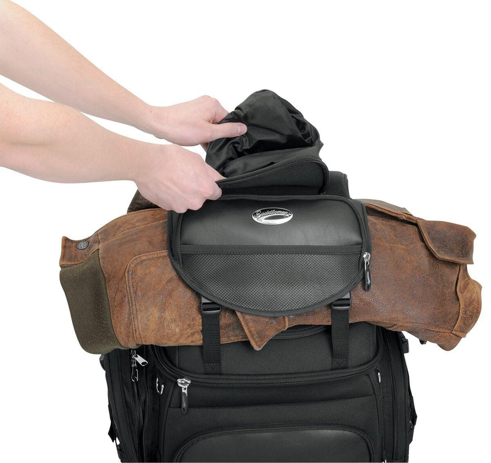 Saddlemen BR3400 Backseat/Sissy Bar Bag - Black/55.7L