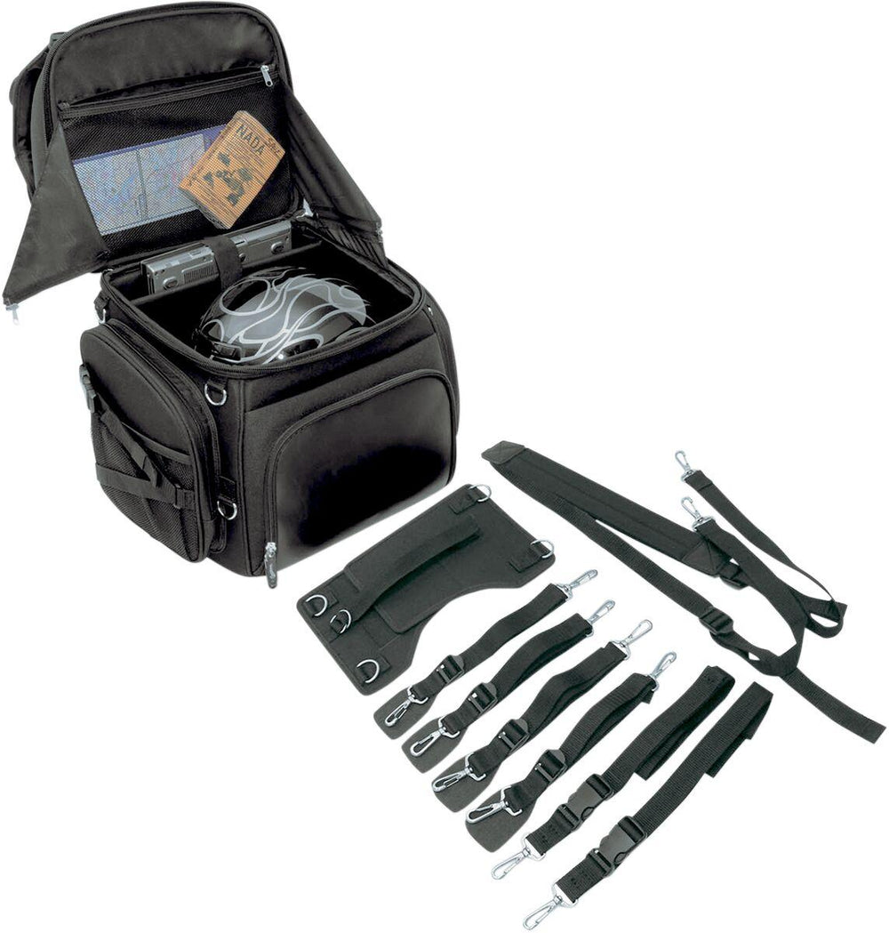Saddlemen BR3400 Backseat/Sissy Bar Bag - Black/55.7L