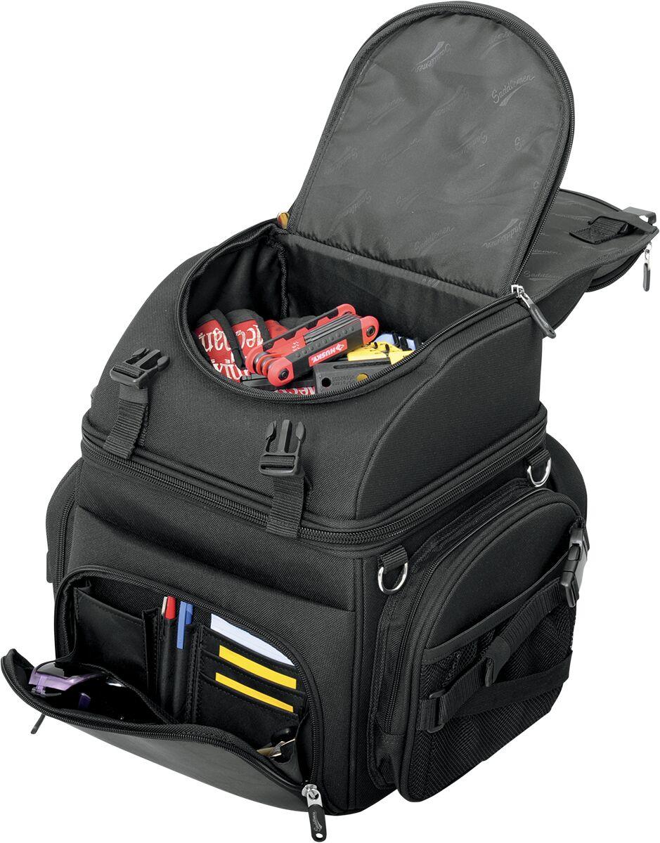 Saddlemen BR1800 Backseat/Sissy Bar Rear Bag - Black/29.5L