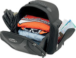 Saddlemen FTB1500 Sport Sissy Bar Rear Bag - Black/Chrome/Grey