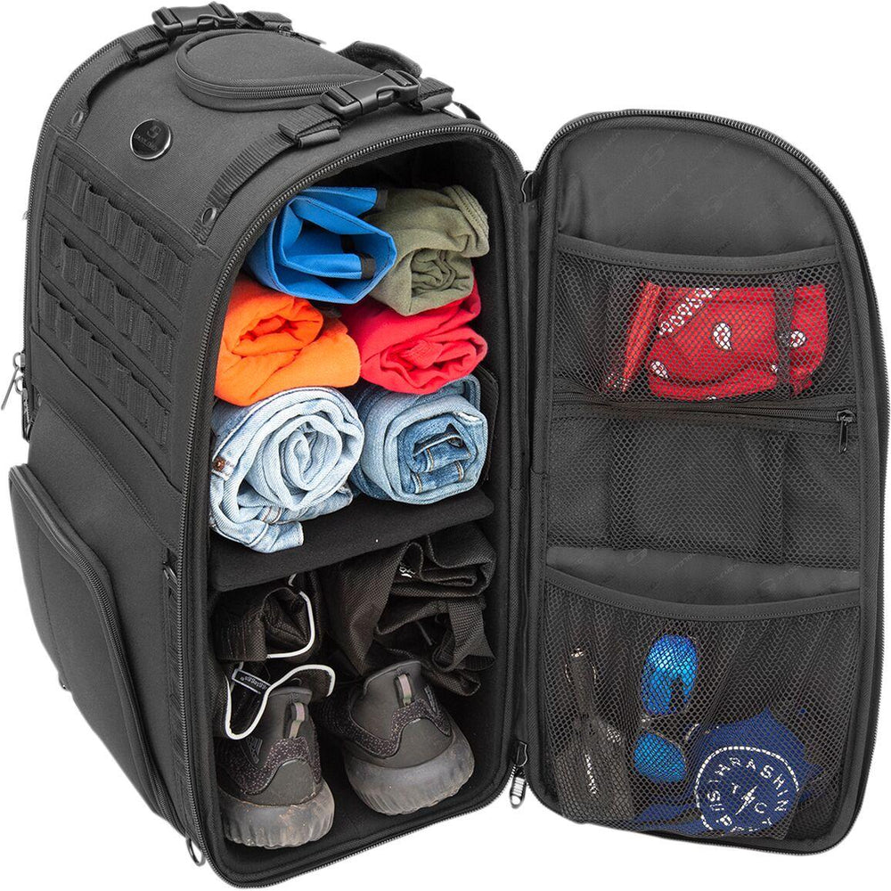 Saddlemen S3500 Tactical Sissy Bar Bag - Black/57.4L
